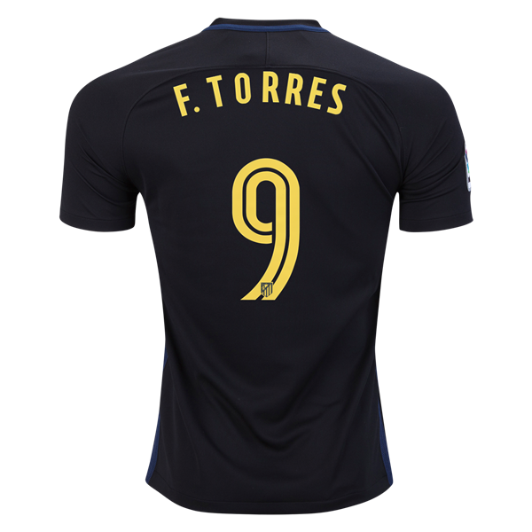 2016-17 Atlético Madrid #9 Fernando Torres Away Soccer Jersey